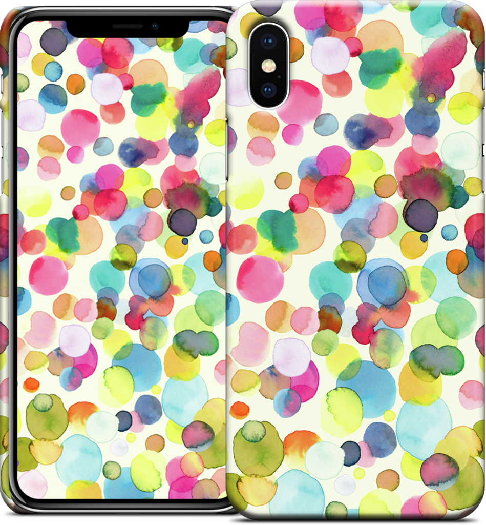 Watercolor Colorful Drops iPhone Case