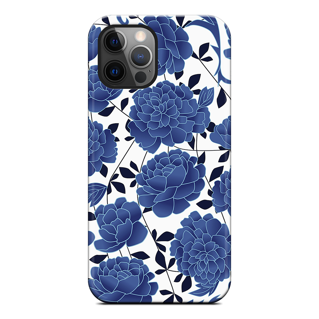 Blue flowers iPhone Case
