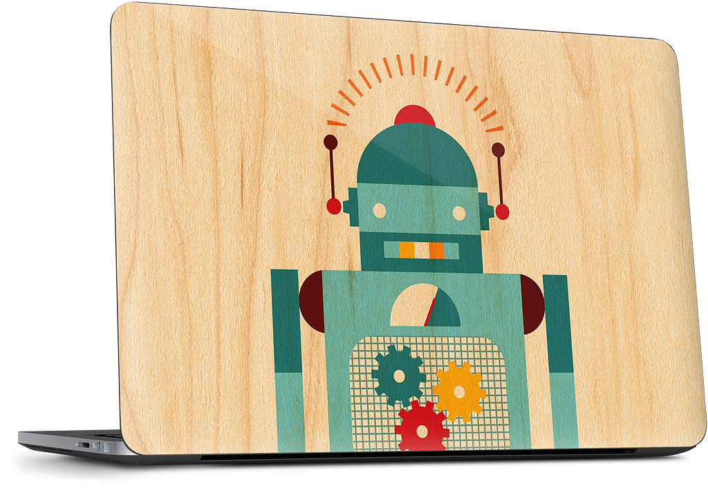 Blue Robot Dell Laptop Skin