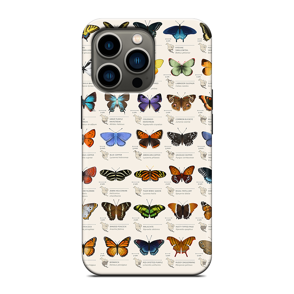 42 North American butterflies iPhone Case