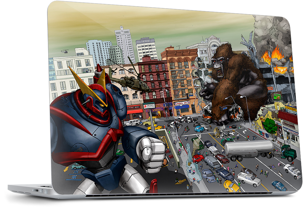 War Of The Monsters MacBook Skin
