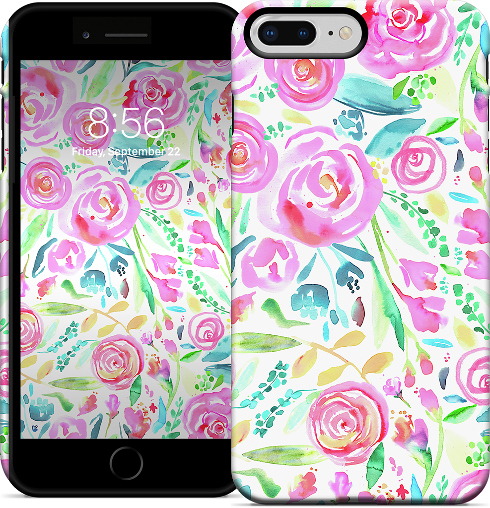 Sweet Floral Roses Pastel Bouquet iPhone Case