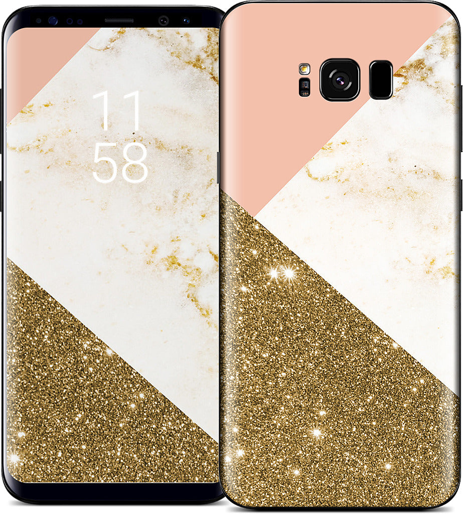 Gold Marble Collage Samsung Skin