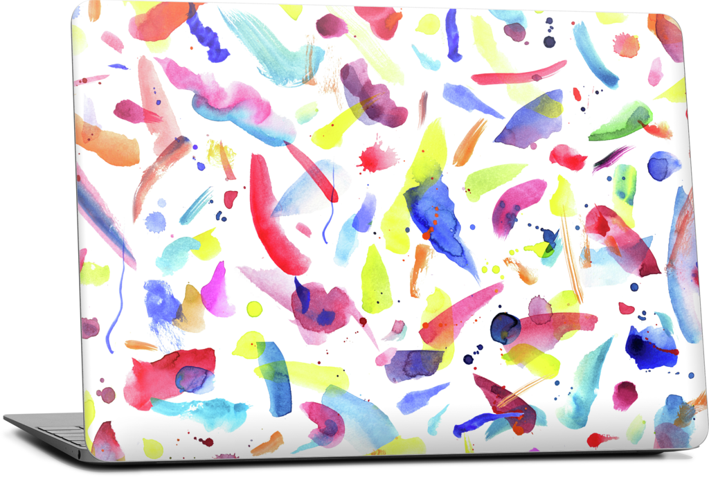 Watercolor Summer Brushstrokes MacBook Skin