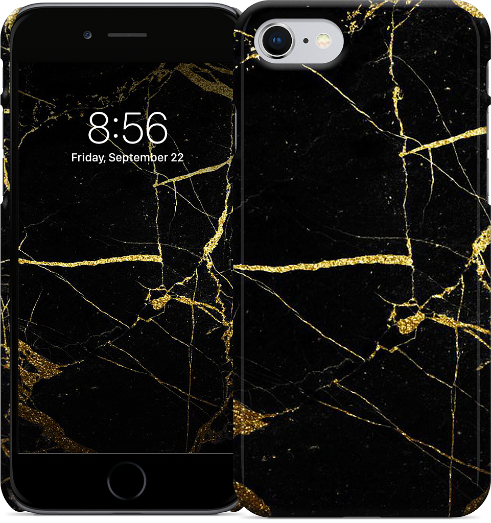 Black and Gold Marble iPhone Case