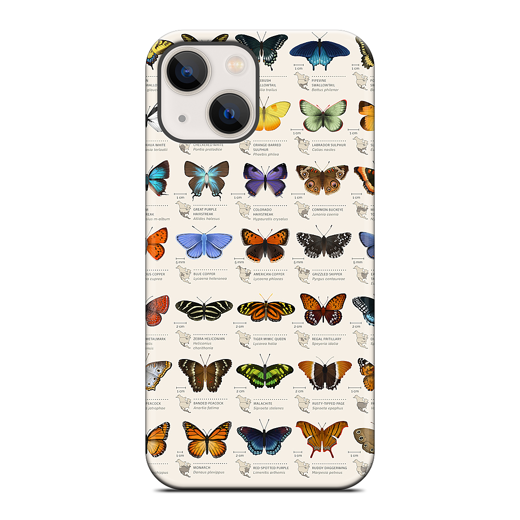 42 North American butterflies iPhone Case