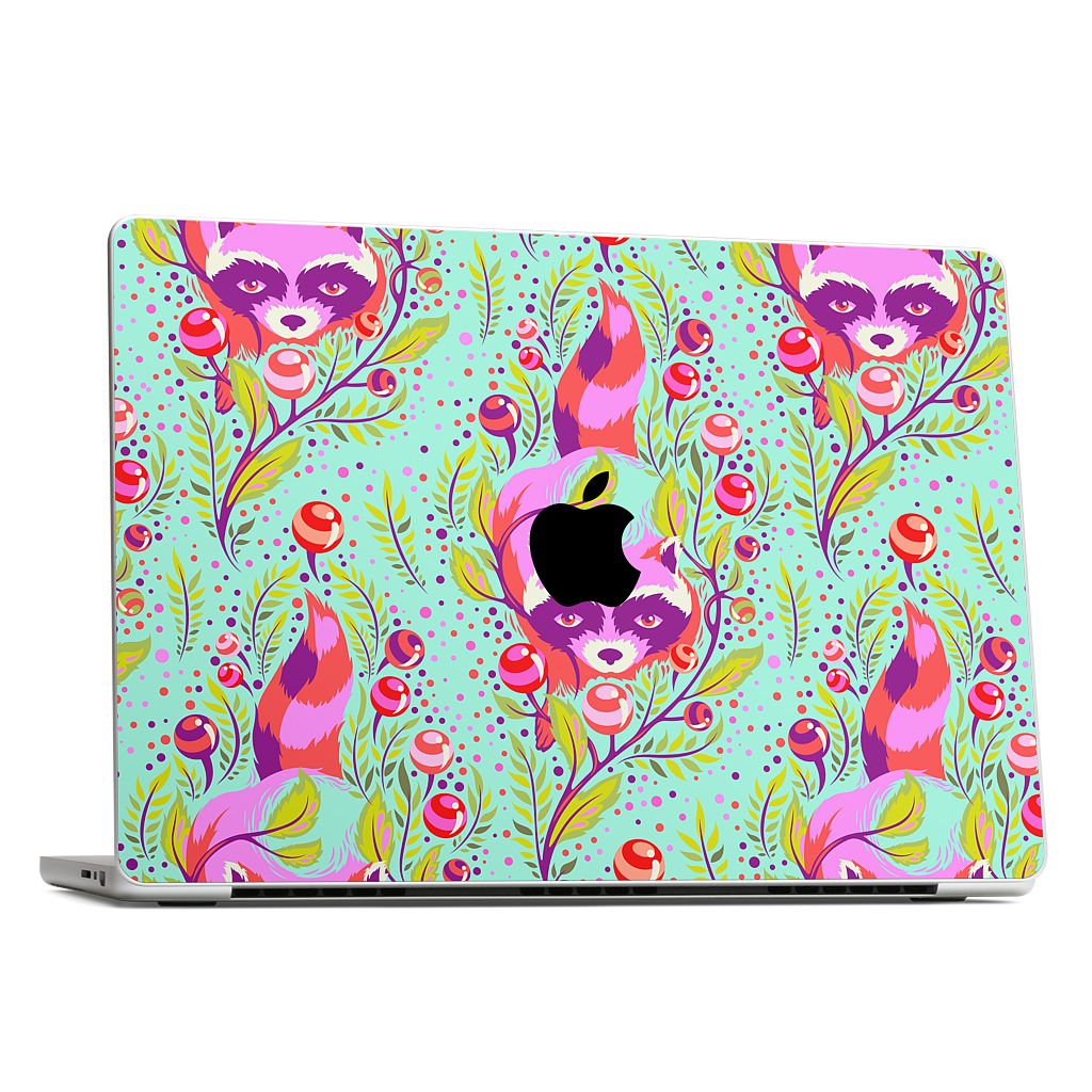 Raccoon Poppy MacBook Skin