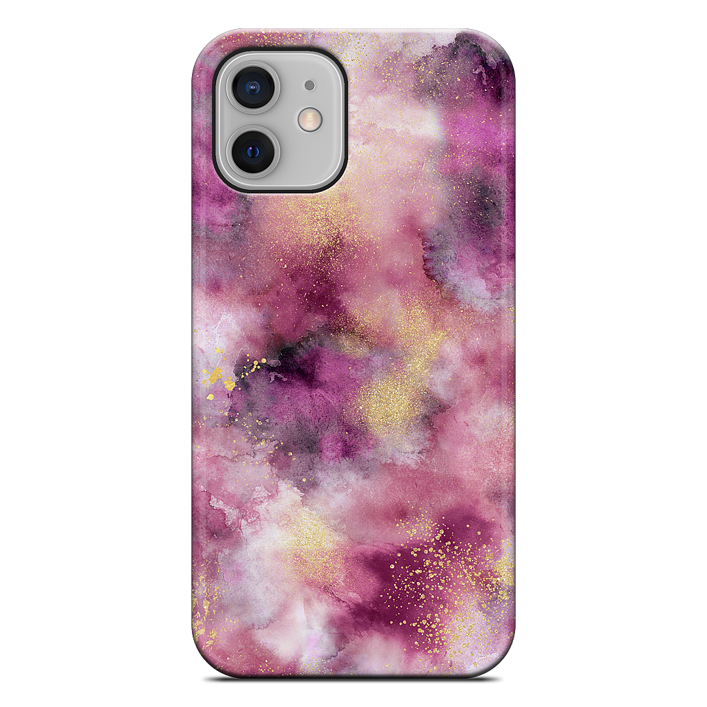 Watercolor Marble Pink Gold iPhone Case
