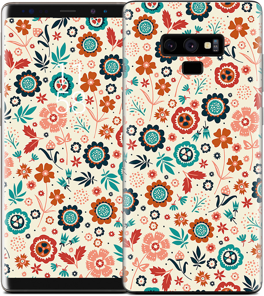 Folk Flowers Samsung Skin