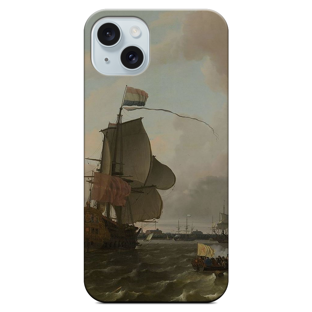 The Warship Brielle on the Maas Rotterdam iPhone Case