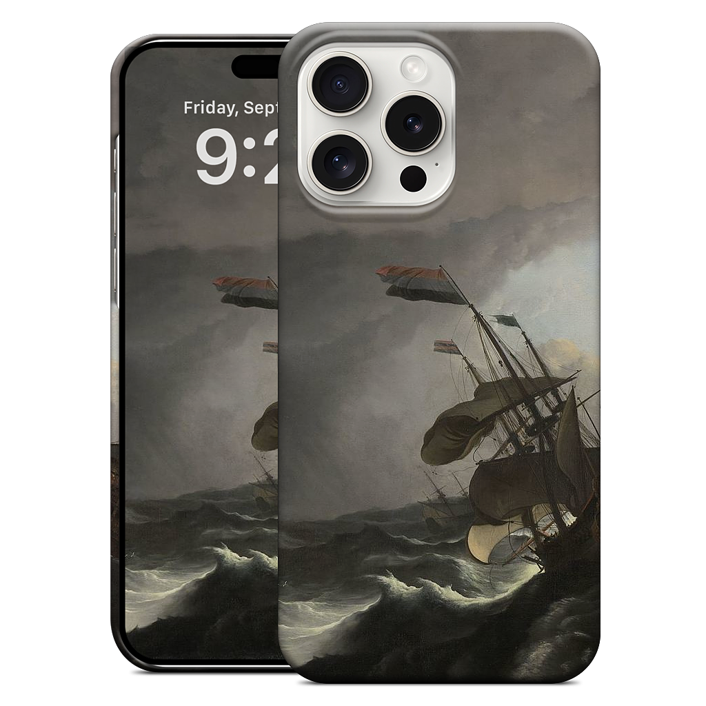 Warships During a Storm iPhone Case