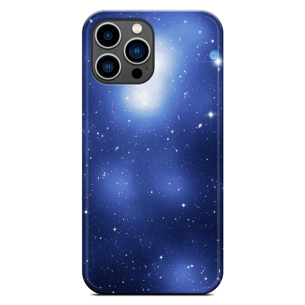 Galaxy Cluster Blue iPhone Case