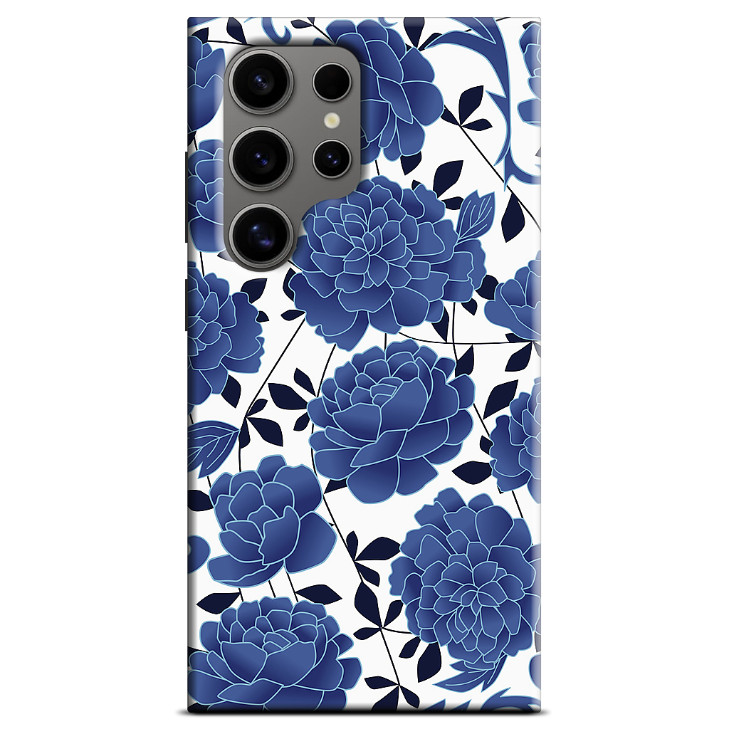 Blue flowers Samsung Case