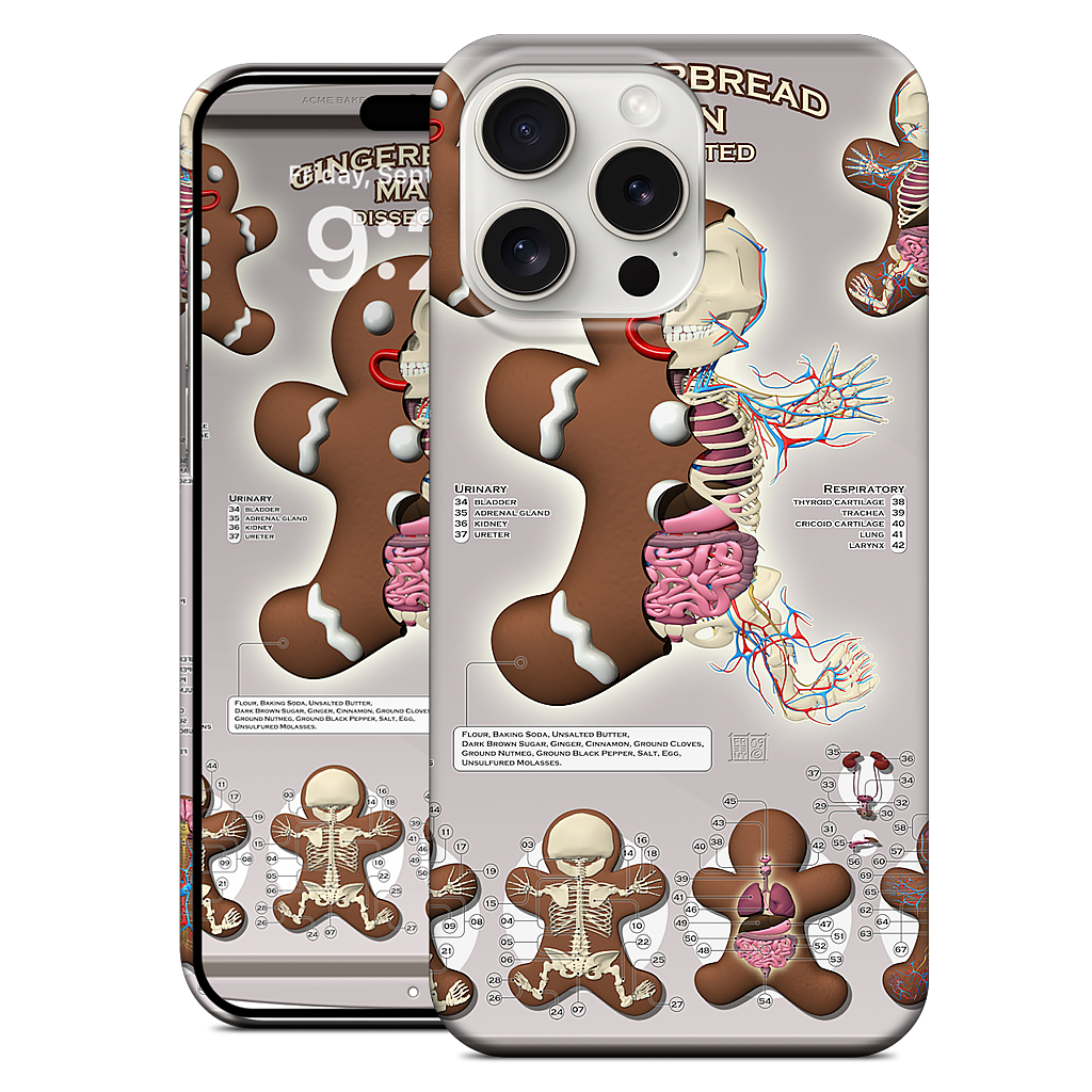 Gingerbread Man Dissected iPhone Case