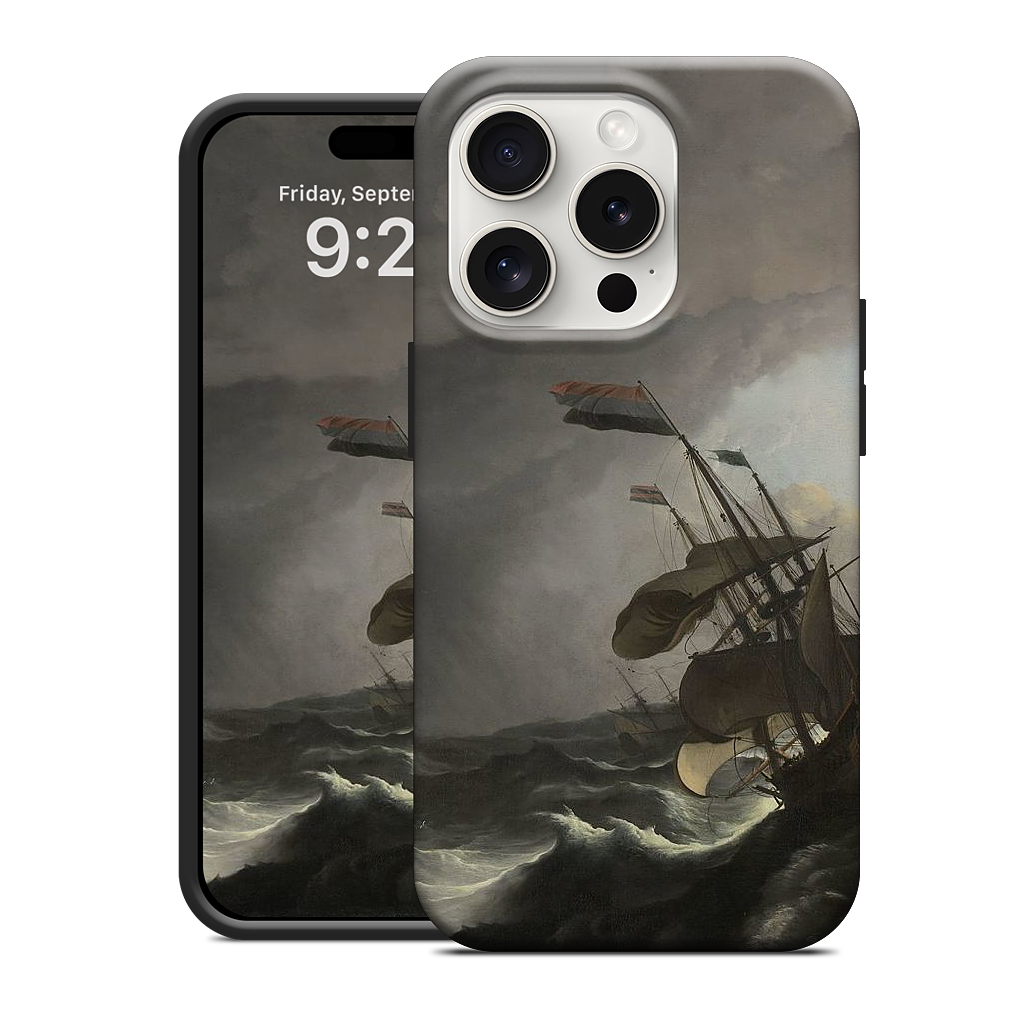 Warships During a Storm iPhone Case