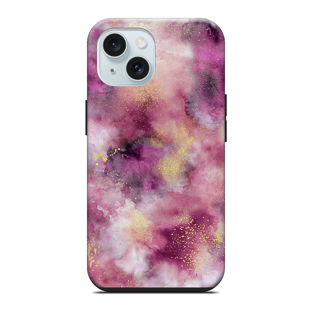 Watercolor Marble Pink Gold iPhone Case
