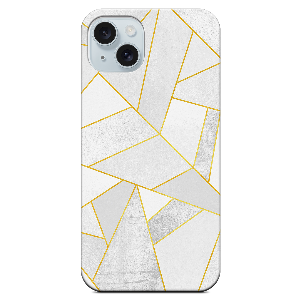 White Stone / Golden Lines iPhone Case