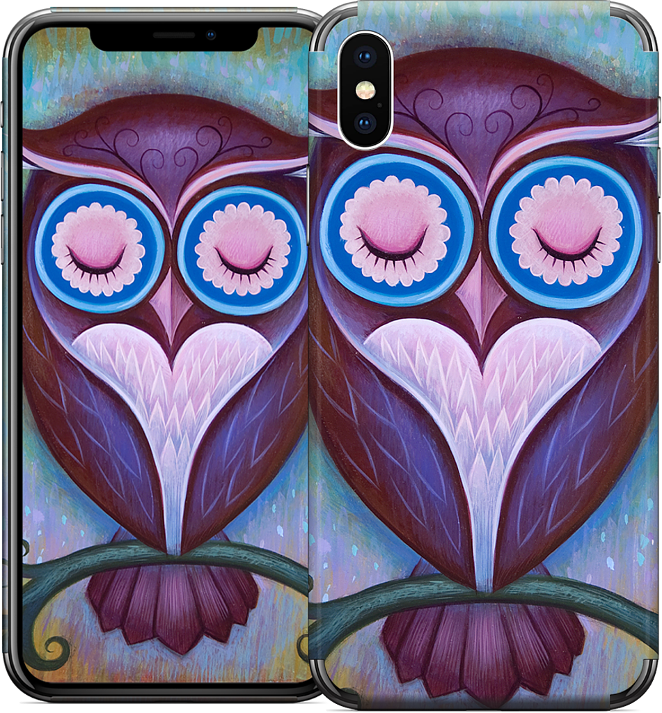 Sleepy Owl iPhone Skin