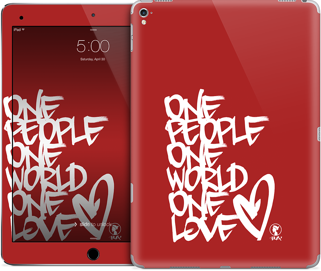 One People, One World, One Love iPad Skin