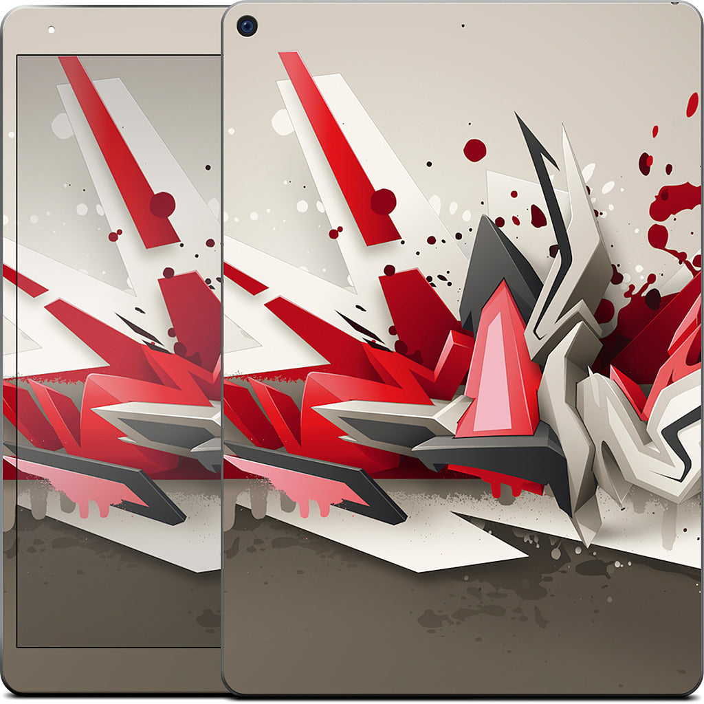 Red Metal iPad Skin