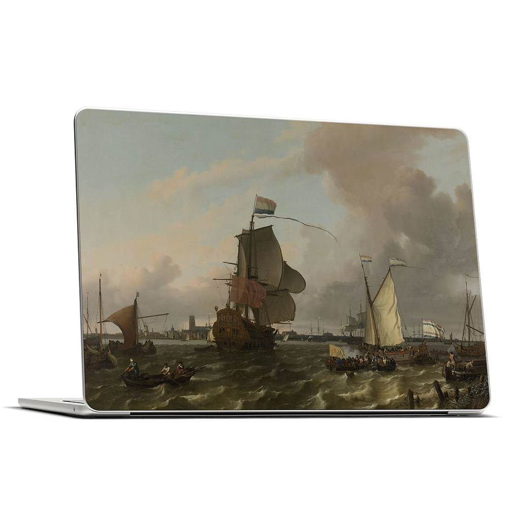 The Warship Brielle on the Maas Rotterdam MacBook Skin