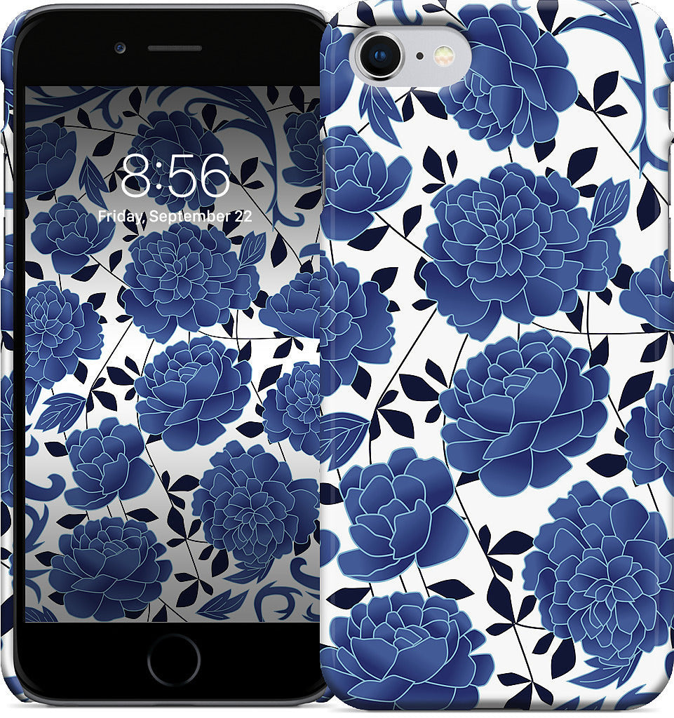 Blue flowers iPhone Case
