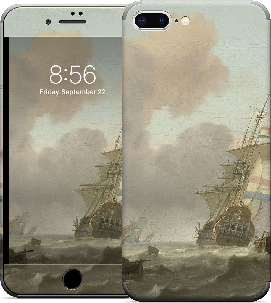 Ships in Choppy Sea iPhone Skin