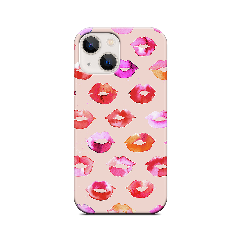 Sweet Coral Pink Lips iPhone Case