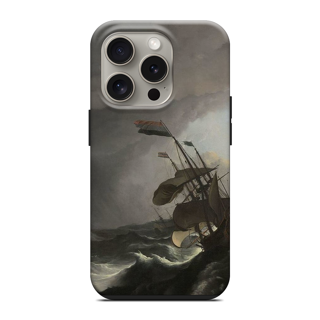 Warships During a Storm iPhone Case