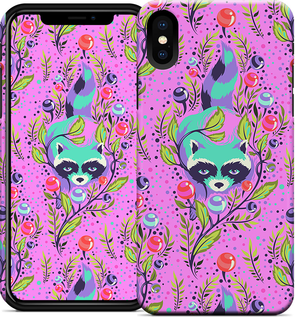 Raccoon Fuchsia iPhone Case
