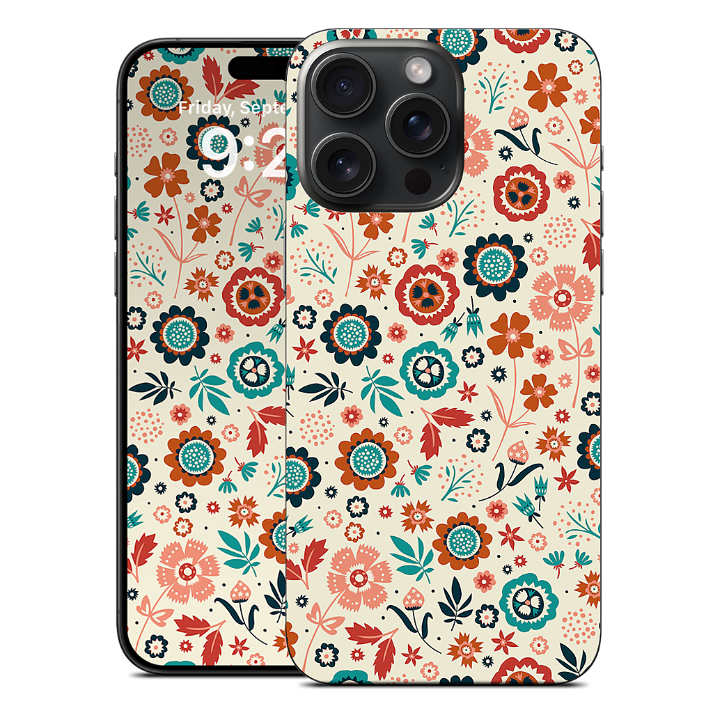 Folk Flowers iPhone Skin