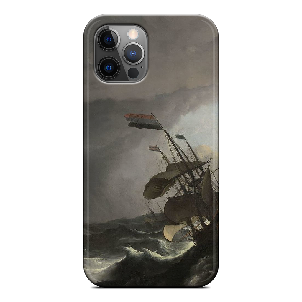 Warships During a Storm iPhone Case