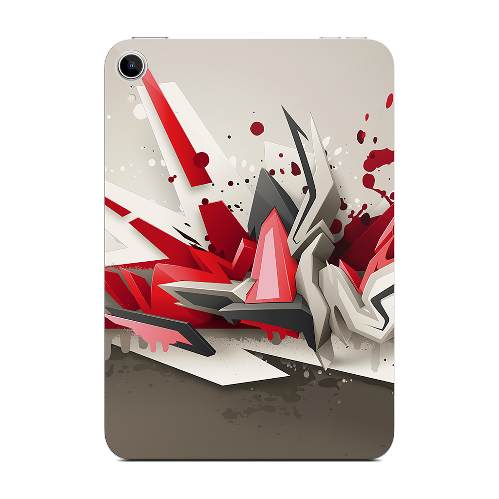Red Metal iPad Skin