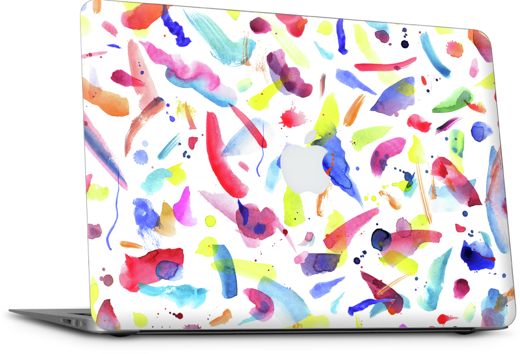 Watercolor Summer Brushstrokes MacBook Skin