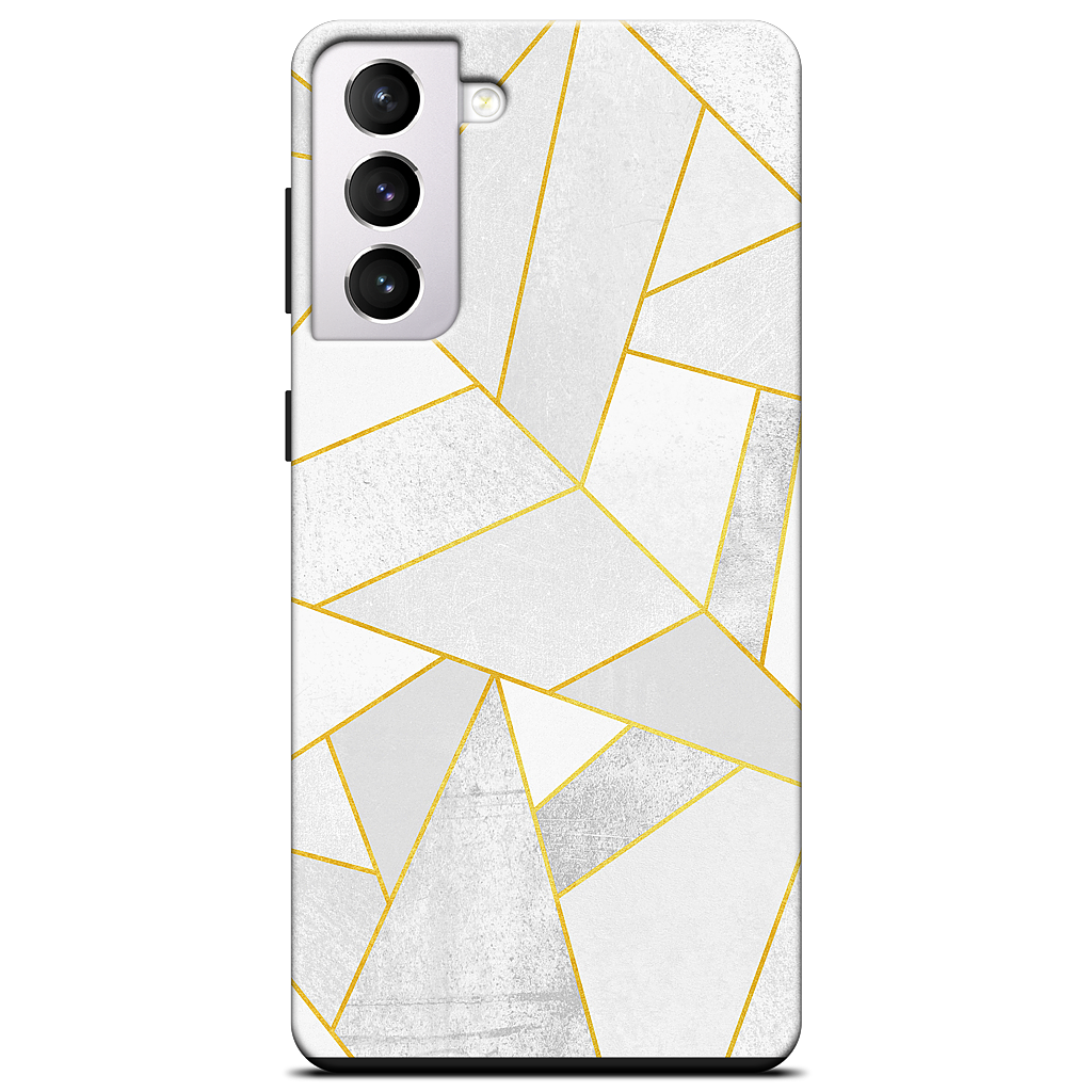 White Stone / Golden Lines Samsung Case