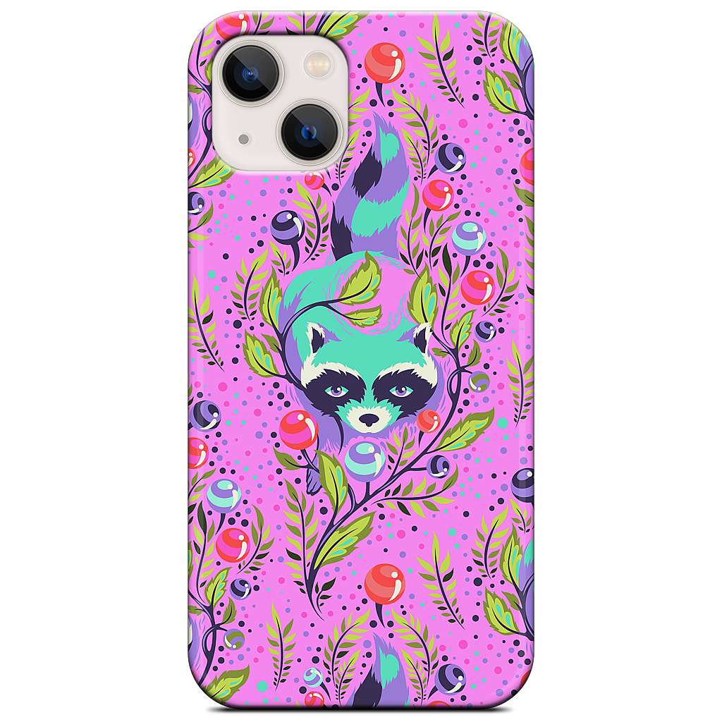 Raccoon Fuchsia iPhone Case