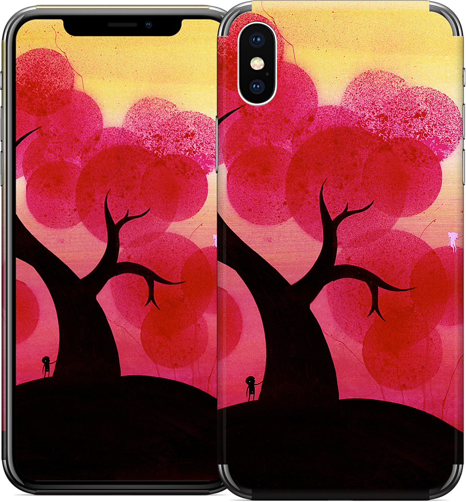 Red Blossoms iPhone Skin