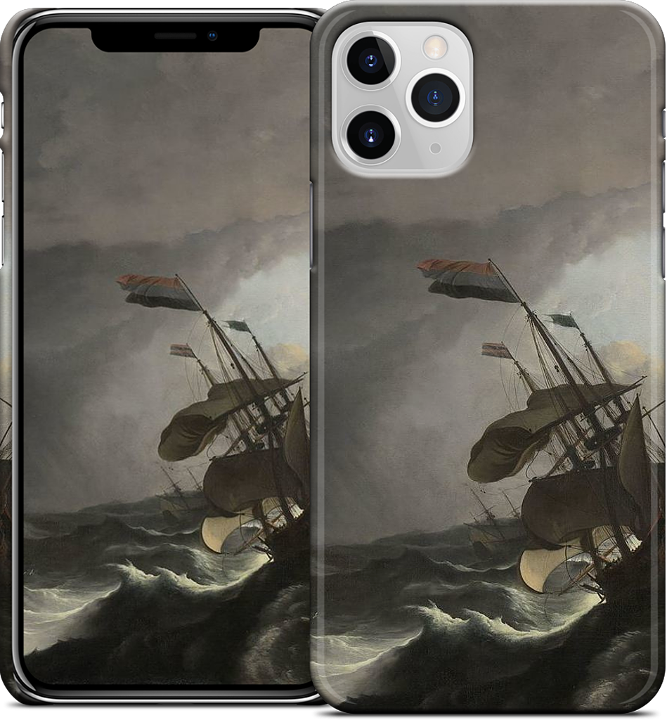 Warships During a Storm iPhone Case