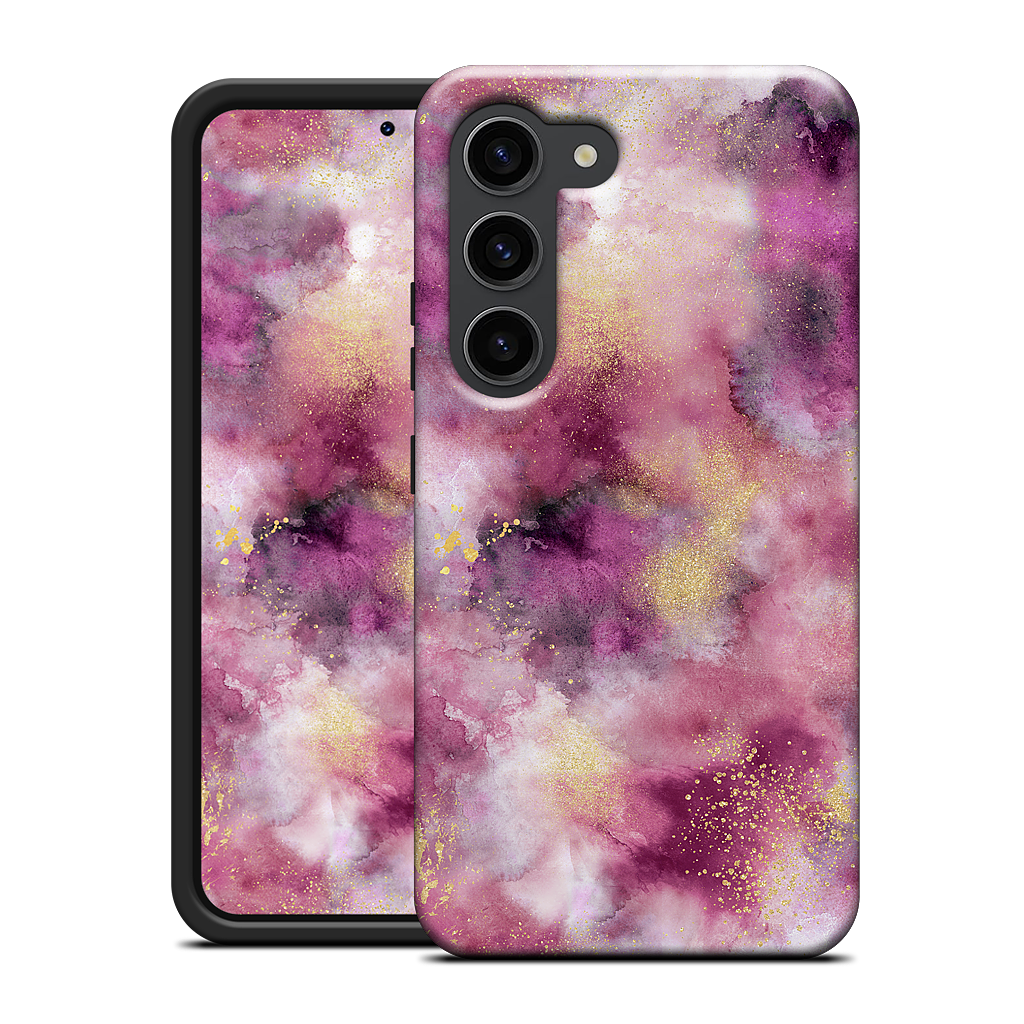 Watercolor Marble Pink Gold Samsung Case