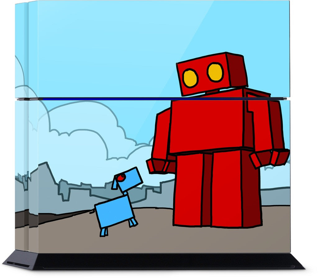 Red Robot Leaving The City PlayStation Skin