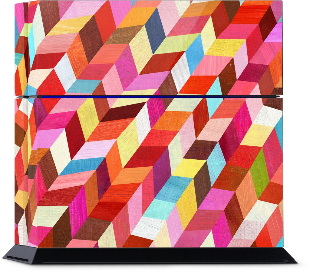 Red Rhombus PlayStation Skin