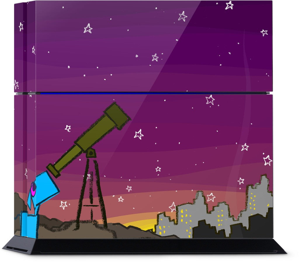 Space Dog Telescope PlayStation Skin