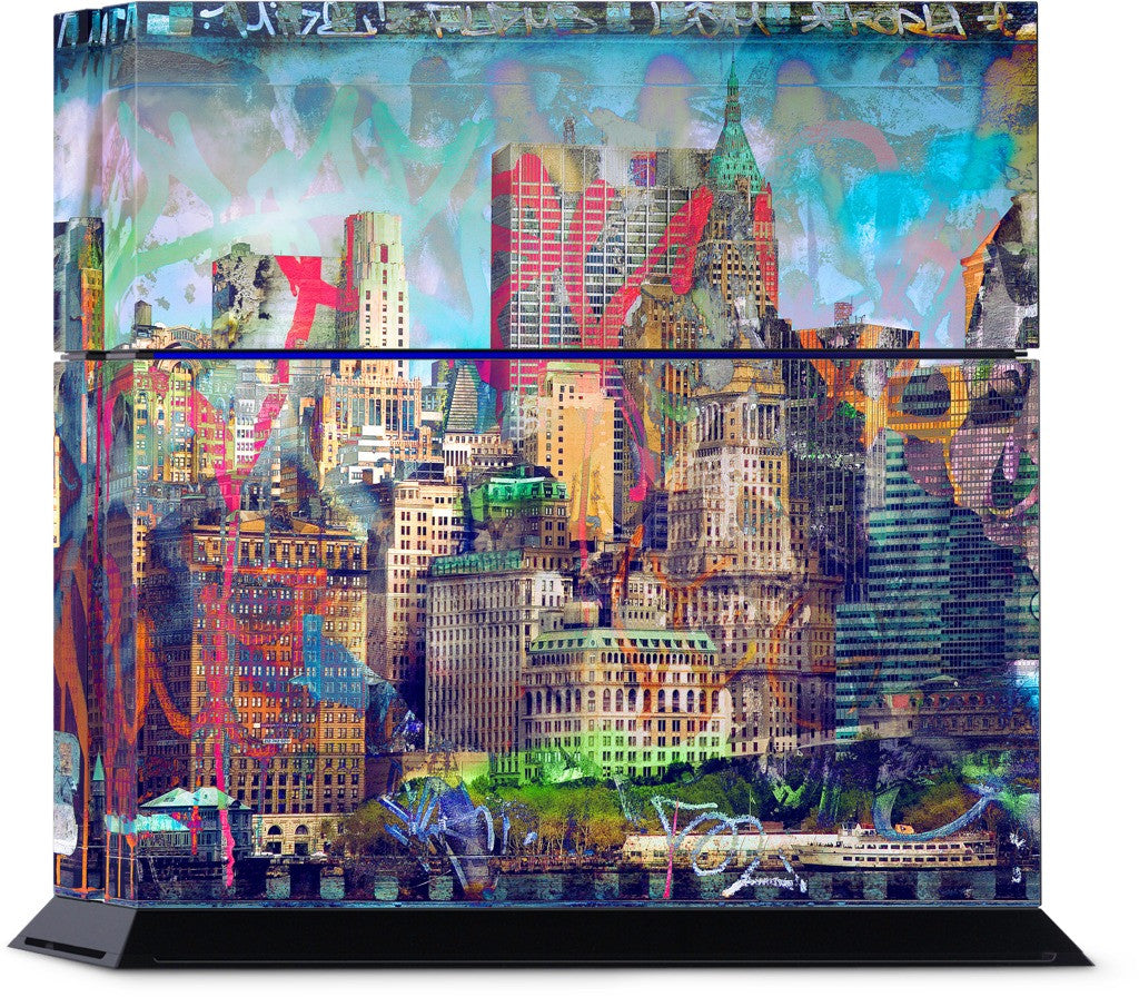 Graffiti Skyline PlayStation Skin