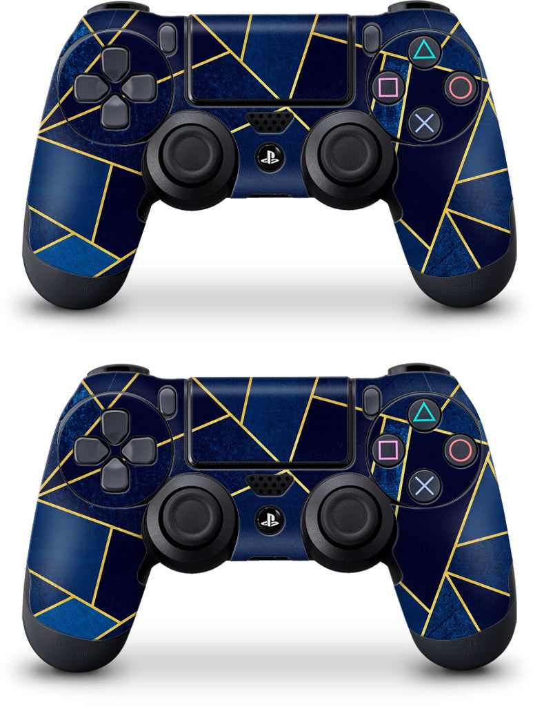 Blue Stone / Gold Lines PlayStation Skin