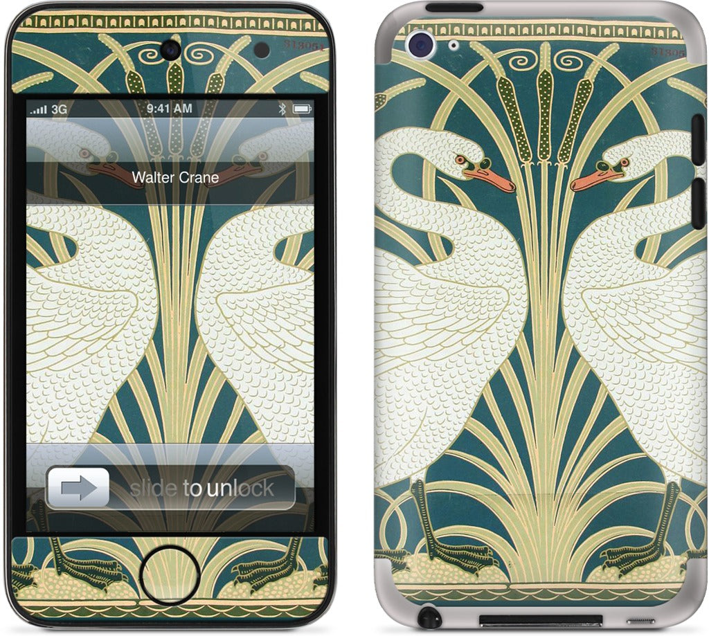 Swans and Irises iPod Skin