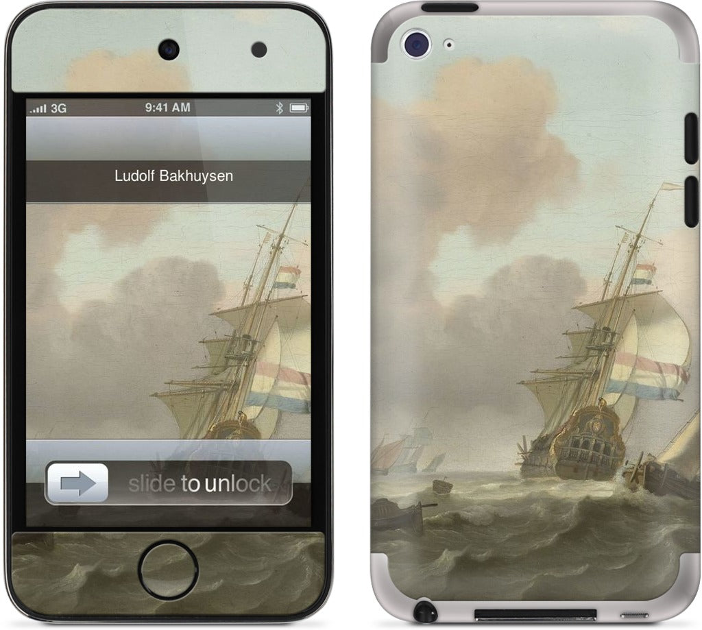 Ships in Choppy Sea iPod Skin