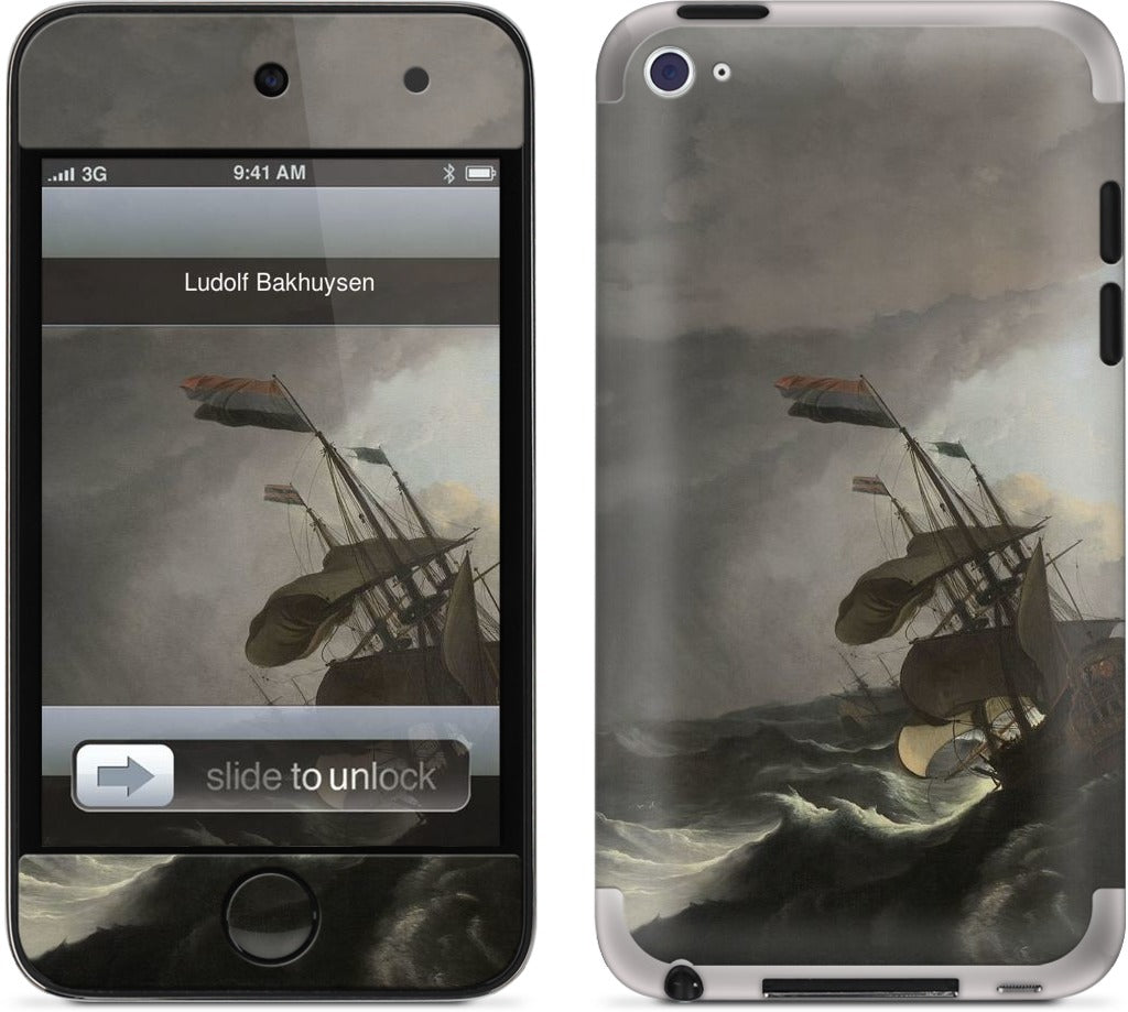 Warships During a Storm iPod Skin