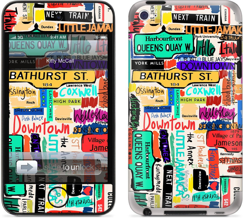 Toronto words iPod Skin