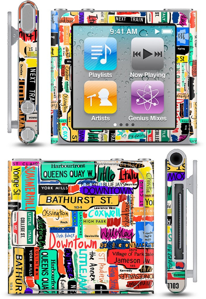 Toronto words iPod Skin