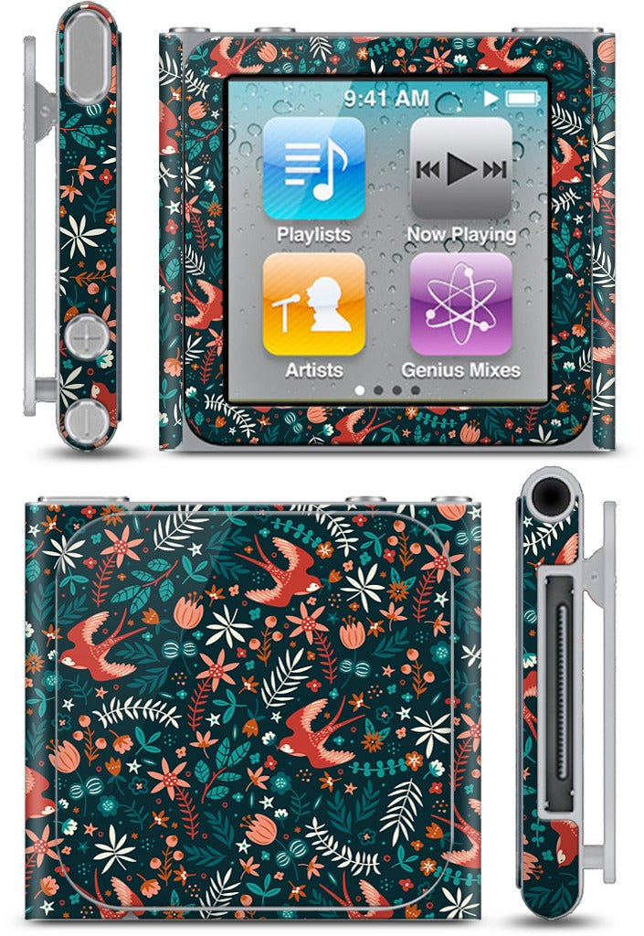 Flying Swallows iPod Skin